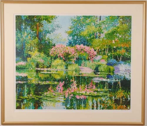 クロード カンブール ジヴェルニーの夏 睡蓮 絵画 クロード モネの庭 風景画 リトグラフ 版画 額