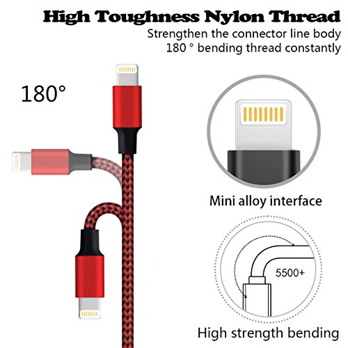 image for ZestyChef iPhone Charger, MFi Certified iPhone Cable 4 Pack [3/6/6/10F