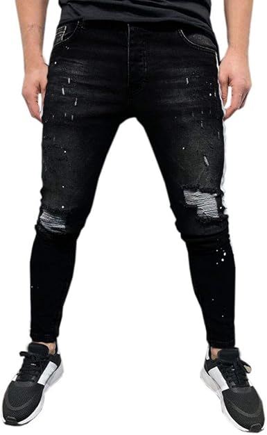 VPASS Pantalones Vaqueros para Hombre, Pantalones Casuales ...
