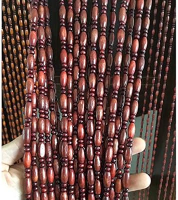 Zhewen 45 Strands Wood Beaded Curtains Door String Bead Curtain