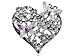 Alilang Womens Floral Silvery Tone Crystal Rhinestone Insect Butterfly Love Flower Heart Brooch Pin