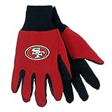 NFL Football Multi Color Team Logo Sport Gloves - Pick Team (San Francisco 49ers)