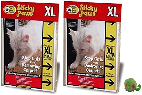 Sticky Paws Scratch Control Cat Training Aid ~ Scratch Deterrent ~ Includes Micro Mouse Catnip Toy!