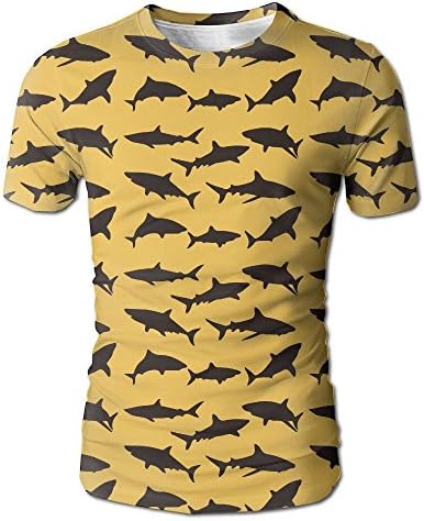 MIPU SHANGMAO Brilliant Shark Men's Baseball Sports Duplex Printing Tshirts 3D Printing Short Sleeves Tee