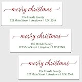 Oh Baby! Stickers & More 30 Personalized Merry Christmas Address Labels - Christmas Themed Return Address Labels (GT30)