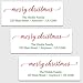 Oh Baby! Stickers & More 30 Personalized Merry Christmas Address Labels - Christmas Themed Return Address Labels (GT30)