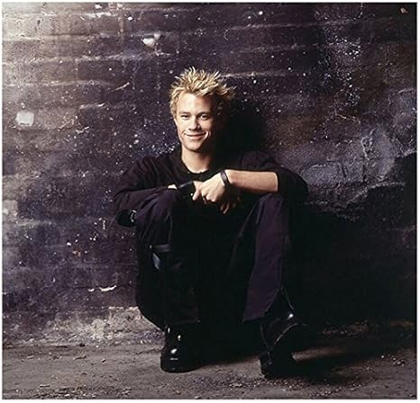 Heath Ledger Candid Seated On Ground With Spikey Hair Smiling 8 X