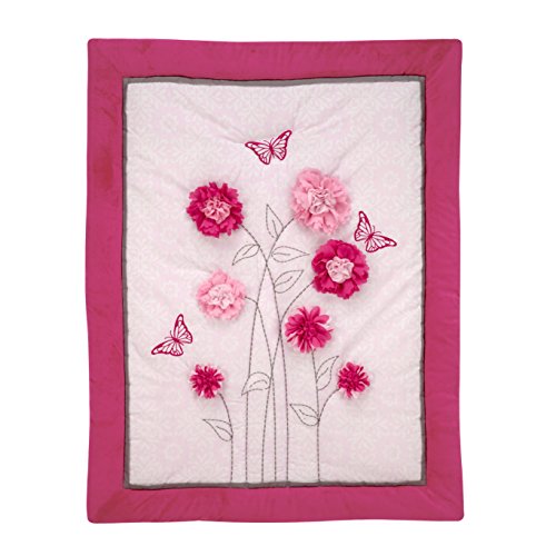 NoJo Butterfly Bouquet 4 Piece Set with Diaper Stacker