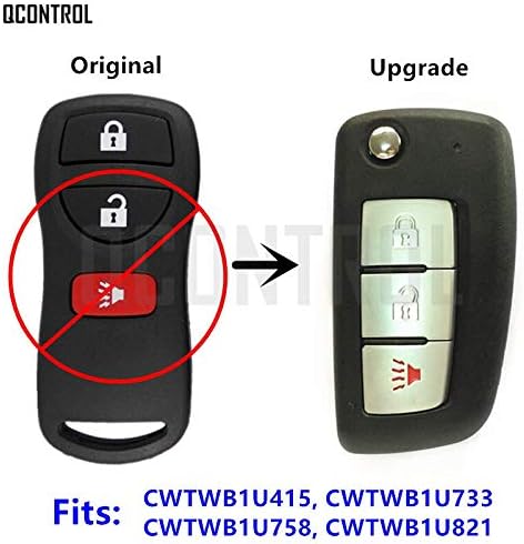 QCONTROL Remote Key Upgraded for Nissan Armada Frontier Qashqai Sunny Sylphy Tiida X-Trail Titan Xterra Murano Pathfinder Quest