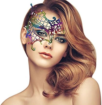 Exquisite High-end Lace Masquerade Mask (Mardi Gras Design 3)