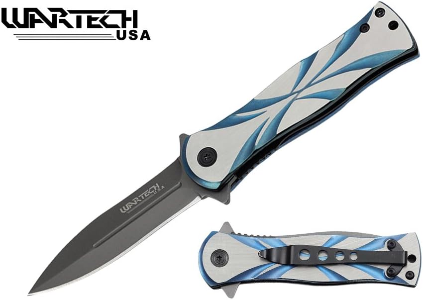 Wartech 8" 440 Titanium Stainless Steel Assisted Open Knife