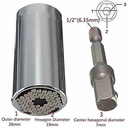 NEW Universal Socket Wrench Power Drill Adapter 2 Piece Set USA