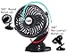 YSIM® Clip on Fan Rechargeable Battery Fan 360 Degree Rotation USB or 18650 Battery Powered to Baby Stroller and Desk with Quietness Black 5
