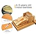 Bamboo Manual Adjustable Foldable Bread Machine Bread Slicer For Homemade Bread With Crumb Catcher Tray AND Eliminating The Generation Of Wood Chips By ISINO