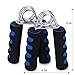 Lanshanchu 2 Pack Hand Grip Strengthener for Teenagers Elderly, Soft Foam Hand Wrist Power Grip Strength Training Fitness Grips Gym Exerciser Gripper (Blue)