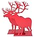Fasmov Elk Nonskid Bookends Art Bookend,1 Pair (Red)