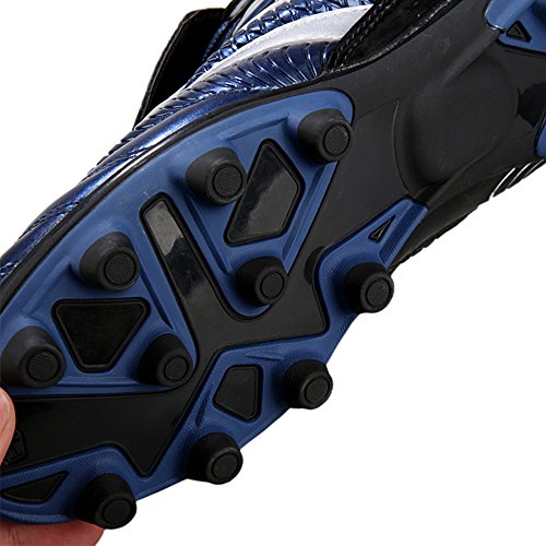 YING LAN Men's Boys Turf Cleats Soccer Athletic Football Outdoor/Indoor Sports Shoes AG Dark Blue - Thumbnail 6
