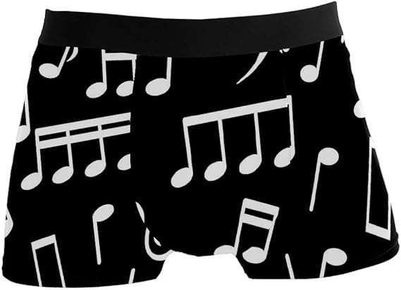 Amazon メンズボクサーパンツ 音楽 音符 白黒 ボクサーブリーフ インナーパンツ 男性下着 吸汗速乾 通気良い 弾力性 前閉じ インナー 贈り物 S ボクサー 通販