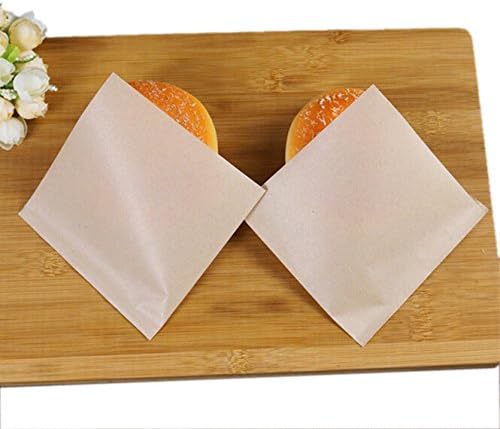 100 PCS 5x5'' Treat Bags Kraft Paper Take Out Bags Cookies Sandwich Snack Bags (Kraft)