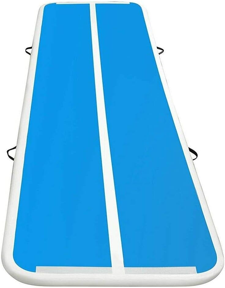 My Gym Air Track 10.0/13.3/16.6/20.0 feet x 36" x 4" Gymnastic Tumbling Mat w/Mint-Green Trim AirTrack Inflatable Exercise Yoga Judo Pirates Training Cushion Mattress