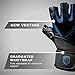 Harbinger Training Grip Wristwrap Workout Weightlifting Gloves with TechGel-Padded Leather Palm (Pair) XX-Large