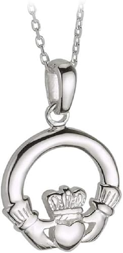 silver claddagh necklace