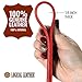 Logical Leather 6 Foot Dog Leash - Best for Training - Heavy Full Grain Leather Lead - Red