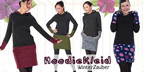 3Elfen-Vestito-Cappuccio-Donna-Casual-con-Pile
