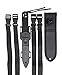 BOffer Scuba Diving Knife Double Edge with Sheath - Tactical Sharp knives with Edge Line Cutter,Sawing Edge,Leg Strap for Divers