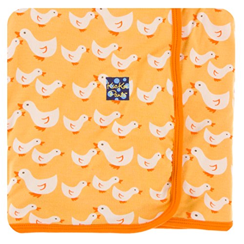 KicKee Pants Print Swaddling Blanket, Fuzzy Bee Ducks