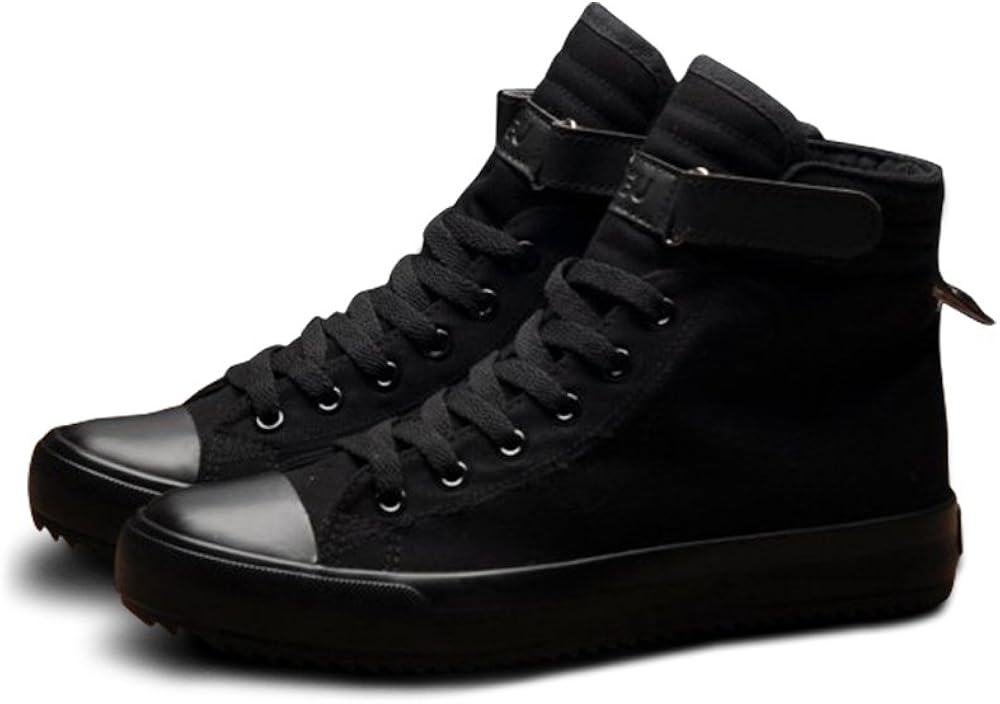 black high top casual shoes