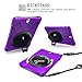 BRAECN Case for Galaxy Tab S2 9.7,Full-Body Shockproof Anti-Slip Protective Case with 360 Degrees Rotatable Kickstand/a Hand Strap/a Shoulder Strap for Samsung SM-T810/SM-T815 (Purple)