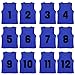 TOPTIE Numbered Scrimmage Team Practice Mesh Jerseys Vests Pinnies (12-Pack)