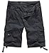 WenVen Men's Cotton Twill Cargo Shorts Outdoor Wear Lightweight (No.4 Charcoal, 36)