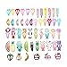 Sufermoe 100 Pcs(50 Pairs) Hair Clips Animal printed pattern Hairpins Non-slip Hair Barrettes Hair Accessories For Dogs