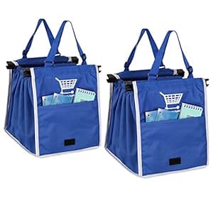 oricsson 2 paquetes de plegable bolsa carrito de la compra nailon bolsa