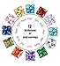 LOYALLOOK 12Pairs Stainless Steel Square CZ Ear Piercing Birthstone Stud Earrings for Women 5MM