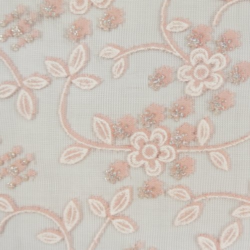 Wrapables Embroidered Floral Lace Triangle Scarf, Pink