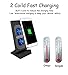 Wireless Charger for iphone X, Wireless Charging Pad Stand for Samsung Galaxy Note，9W Cell Phone Standard Charge for iPhone 8/8 Plus (AC Adapter Not Included) (Black)