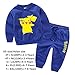 Criol Kids Boys Pokemon Pikachu Printing T-shirts Pullover Hoody Pant Set (S(100#), Blue)