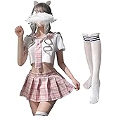 Schoolgirl Outfits Japanese Plaid Pleated Skirt JK Uniform Cosplay Lingerie