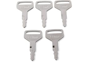 Liru 5PCS Ignition Switch Lock Keys, Replace Parts Number S8077, 36919-75190, 3691975190 Ignition Keys Replacement For Kubota