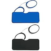 DXYXYO Mini Armless Reading Glasses Clip on Nose for Men Women 2 Pack Thin Compact Readers with Small Portable Case