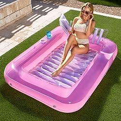 Sloosh Inflatable Tanning Pool Lounge Float, 70" x