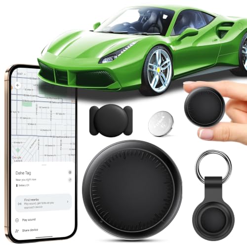 GPS Tracker for Car, Air Tracker Android, Magnetic GPS for Car, IP68 Waterproof Locator with App Global Coverage Real Time Tracking Vehicle/Motorcycle, Without SIM Without ABO