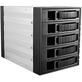 iStarUSA Group 3x5.25 to 5x3.5 Hotswap SAS/SATA 6.0 GB/s Black (BPU-350SATA-BLACK)