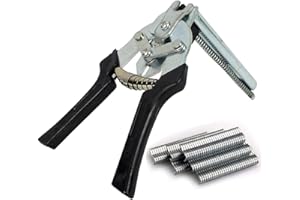 FPVLR Type M Hog Nail Ring Pliers Kit with 2400pcs M Clips for Fence Fastening, Upholstery Installation, Animal Cages