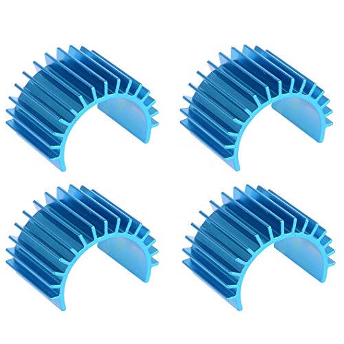 JFtech Aluminum 370 380 Motor Heat Sink Heatsink Cooling Fins for RC HSP Tamiya Traxxas 1/16 Car (pack of 4)