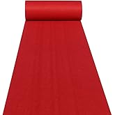 Aisle Runners Wedding Accessories 2mm Red Aisle Runner Carpet Rugs for Step and Repeat Display, Ceremony Parties and Events Indoor or Outdoor Decoration 24 Inch Wide x 15 feet Long