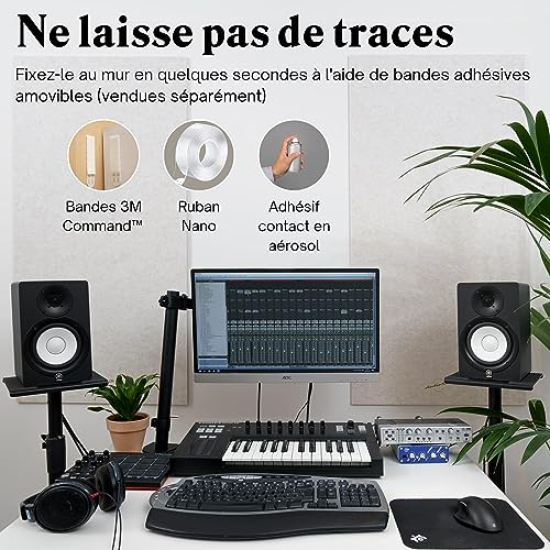 AudioSilk Acoustic Panels, Set of 4 - Pencil Case for Bedroom, Large, 116 x 58 cm, Natural